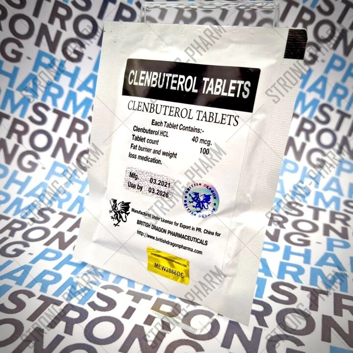 Clenbuterol HCL BritishDragonPharm 40мкг\таб 100 таб